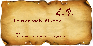 Lautenbach Viktor névjegykártya